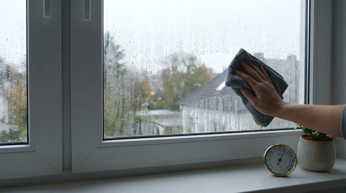 Kondenswasser am Fenster: Ursachen & was hilft