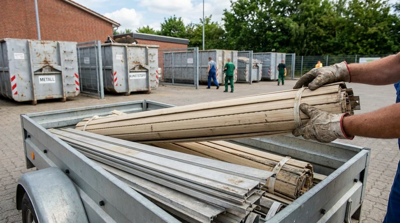 Alte Rollläden entsorgen: Wertstoffhof, Sperrmüll, Asbest